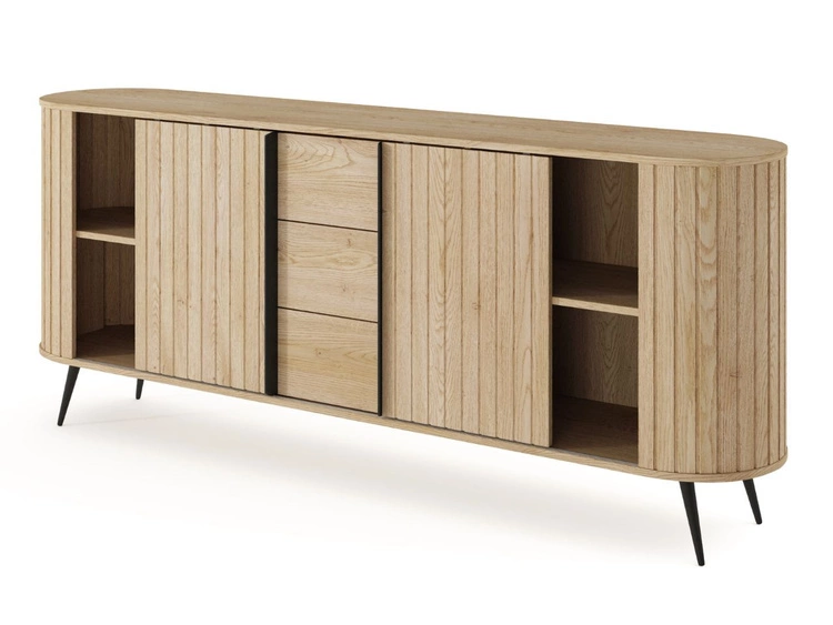 Komoda z drzwiami przesuwnymi 200 cm Passione Dąb Cremona