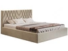 Łóżko tapicerowane z pojemnikiem i stelażem 180x200 Andri beżowy