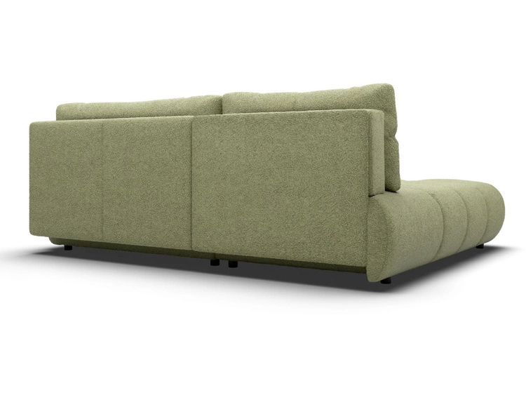 Narożnik z funkcją spania i pojemnikiem Lewy Milet Zielony