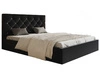 Łóżko tapicerowane z pojemnikiem i stelażem 140x200 Selva Czarny