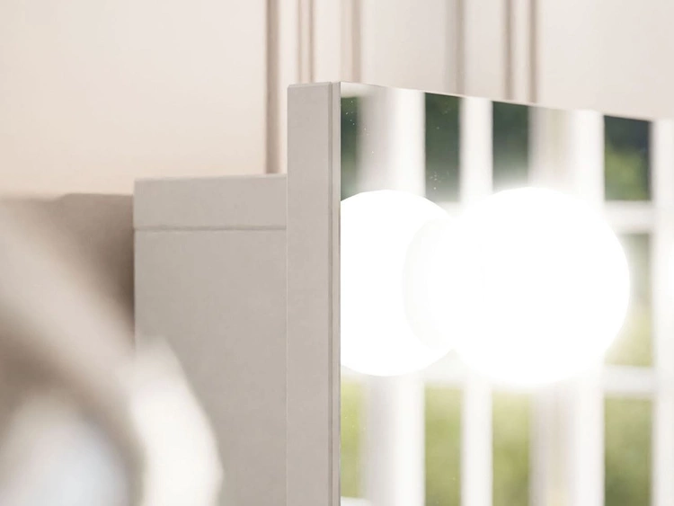 Toaletka z lustrem, szufladami i oświetleniem LED Melo Elite biały mat