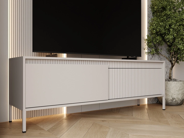 Szafka pod telewizor z drzwiczkami 153 cm Sorano Beżowa