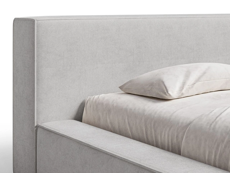 Łóżko tapicerowane z pojemnikiem i stelażem 140x200 Mali Szare