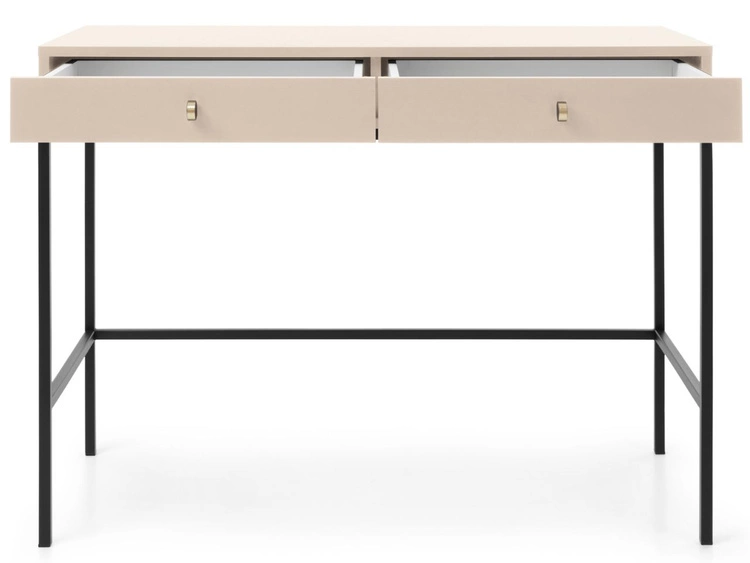 Toaletka z czarnymi metalowymi nogami Amor Beż piaskowy