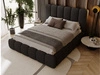 Łóżko tapicerowane z pojemnikiem i stelażem 180x200 Imperial Czarny