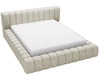 Łóżko tapicerowane z pojemnikiem na pościel i stelażem 180x200 Italia Beżowe