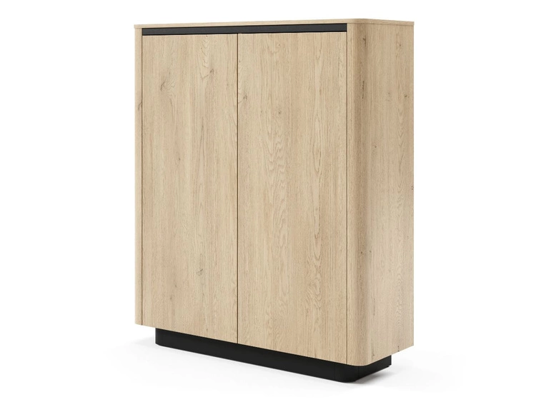 Komoda dwudrzwiowa wysoka Fascino Dąb Cremona, czarny