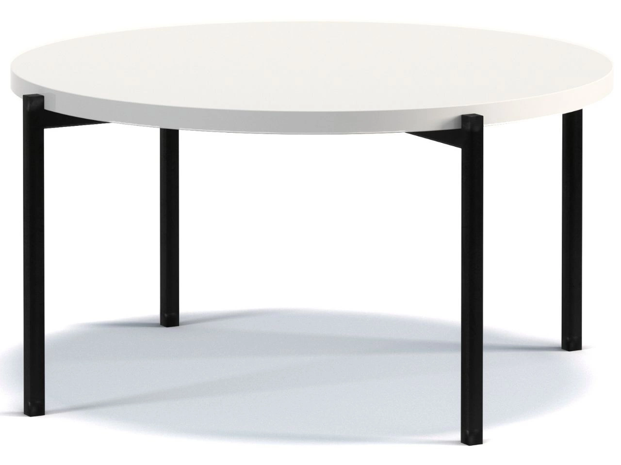 Okrągły stolik kawowy Sevilla 84 cm Biały połysk