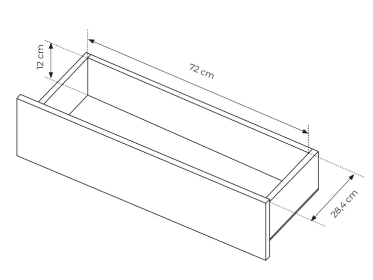 Komoda z drzwiami i szufladami 180 cm Loara Czarna, Dąb Evoke