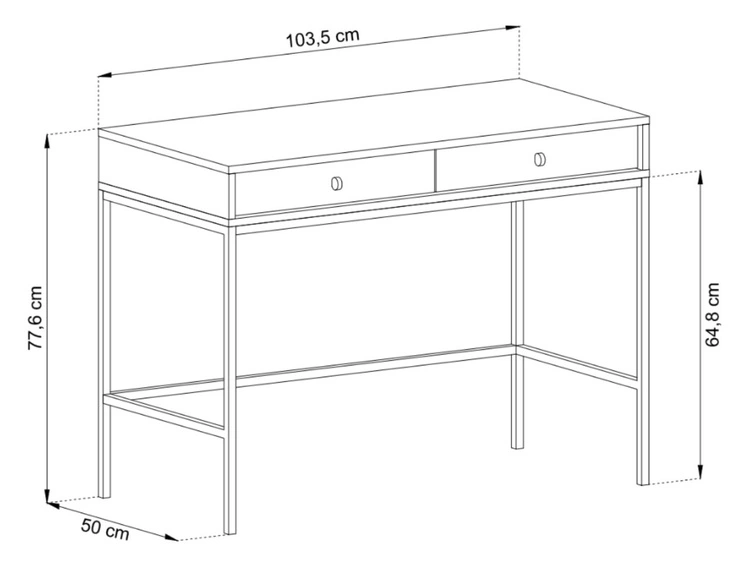 Toaletka ze złotymi metalowymi nogami Amor Beż piaskowy
