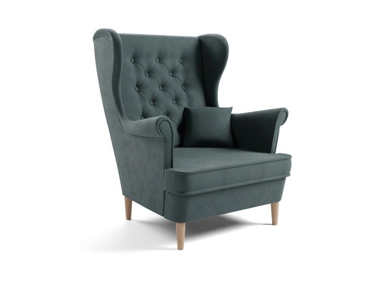 Fotel na nóżkach Oslo II Ciemny szary