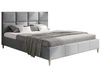 Łóżko tapicerowane ze stelażem 120x200 Luxe Jasny Szary