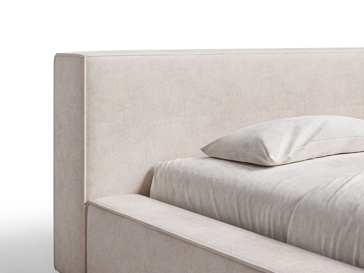 Łóżko tapicerowane z pojemnikiem i stelażem 180x200 Mali Beżowe