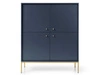 Komoda z drzwiami na złotych nóżkach Amor Granatowa