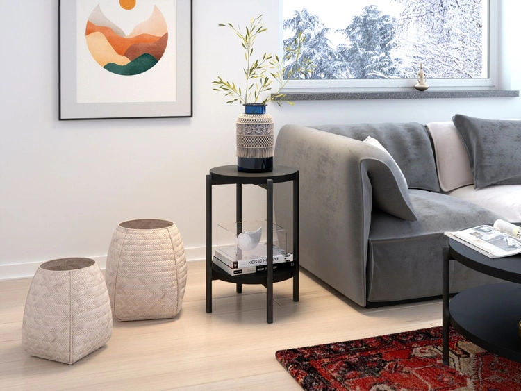 Stolik boczny Sevilla Czarny mat