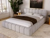 Łóżko tapicerowane z pojemnikiem i stelażem 140x200 Alicante Szare