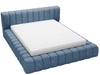 Łóżko tapicerowane z pojemnikiem na pościel i stelażem 160x200 Italia Niebieskie