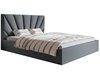 Łóżko tapicerowane z pojemnikiem i stelażem 160x200 Orlo ciemnoszare