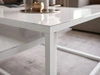 Stolik kawowy na białym stelażu z szklanym blatem Asumi Biały 39x45