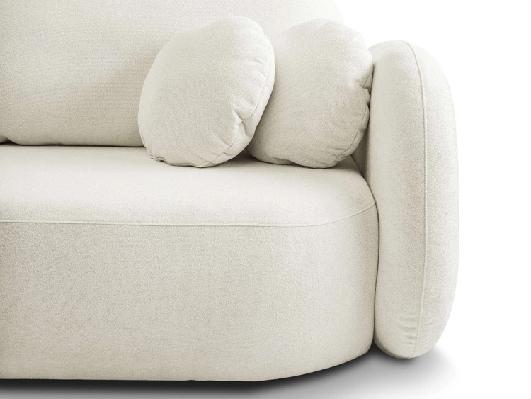 Kanapa z funkcją spania i pojemnikiem na pościel Oreo Kremowy