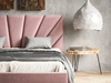 Łóżko tapicerowane ze stelażem 180x200 Fuzi różowe
