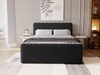 Łóżko kontynentalne z pojemnikiem na pościel 160x200 Osteno Czarne