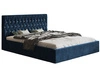Łóżko tapicerowane z pojemnikiem i stelażem 120x200 Benny Ciemnoniebieskie
