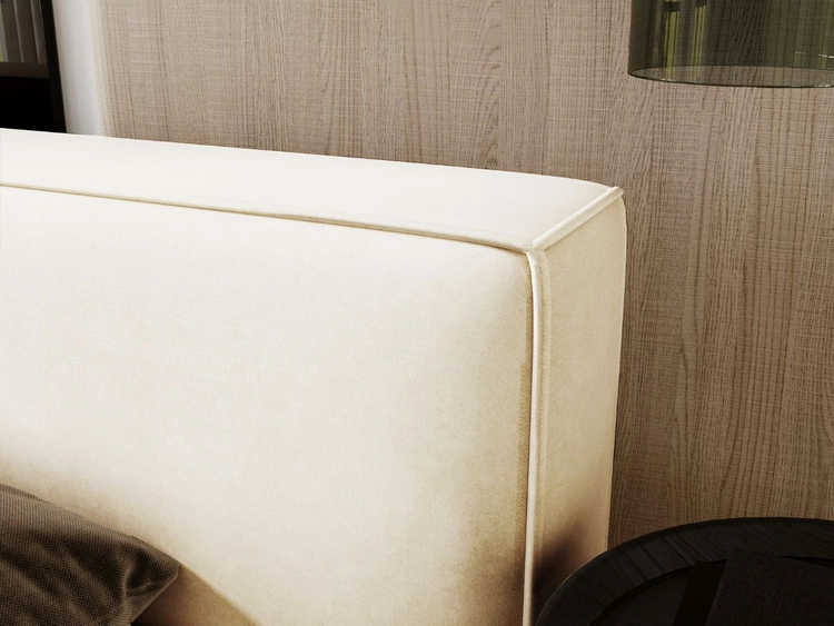 Łóżko tapicerowane z pojemnikiem i stelażem 120x200 Mali Beżowe