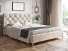 Łóżko tapicerowane ze stelażem 180x200 Tril Beżowe
