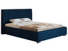 Łóżko tapicerowane z pojemnikiem i stelażem 140x200 Toscania Niebieskie