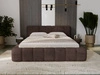 Łóżko tapicerowane z pojemnikiem na pościel 180x200 Ibiza Brązowe