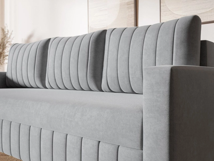 Kanapa z funkcją spania i pojemnikiem na pościel Castelo szara