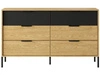 Komoda z 6 szufladami Bolzano Dąb Bałtycki, Czarna
