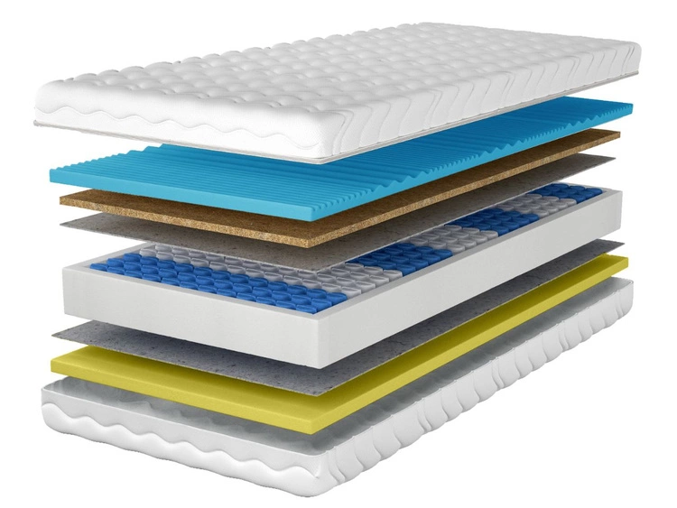 Materac kieszeniowy pocket z matą kokosową oraz pianką termoelastyczną i profilowaną Emero 120x200