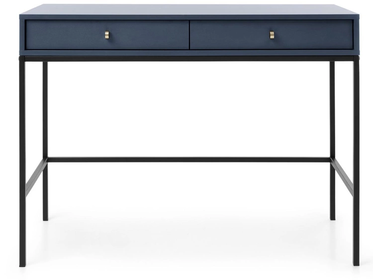 Toaletka z czarnymi metalowymi nogami Amor Granatowa