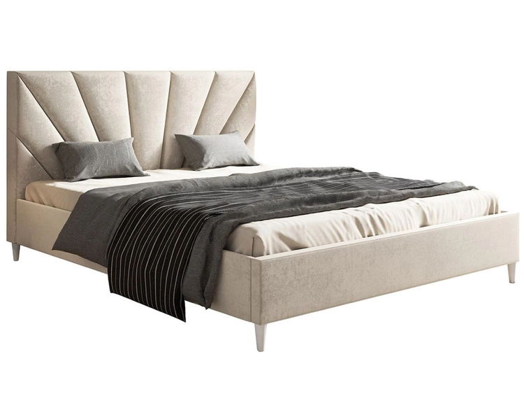 Łóżko tapicerowane ze stelażem 120x200 Fuzi beżowe