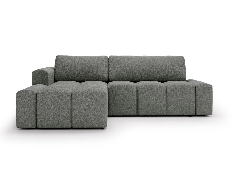 Narożnik L lewy z funkcją spania i pojemnikiem Lana Szary