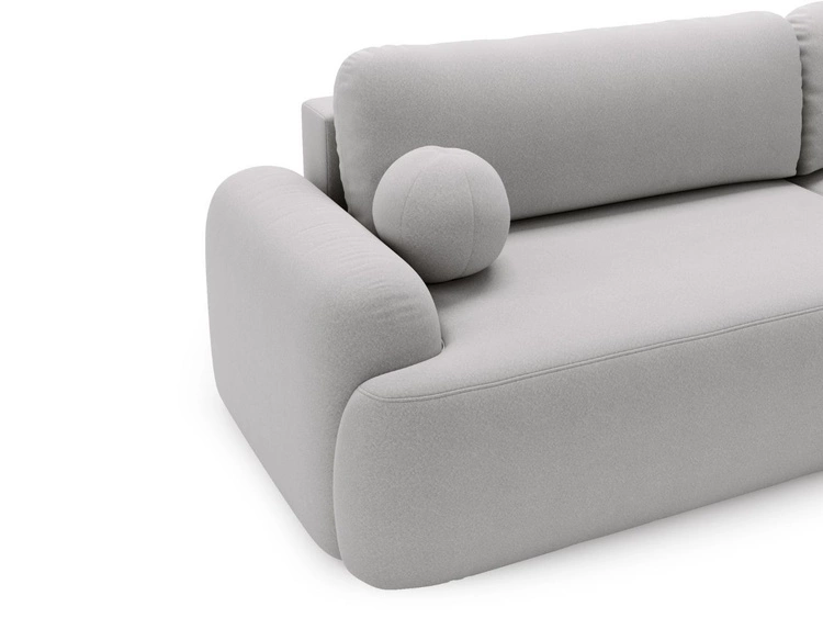 Narożnik L Prawy z funkcją spania i pojemnikiem Aurio Szary