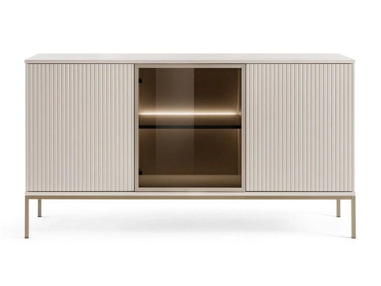 Komoda z drzwiami i oświetleniem LED Deo Kaszmirowa