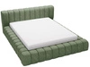 Łóżko tapicerowane z pojemnikiem na pościel i stelażem 120x200 Italia Zielone