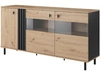 Komoda z drzwiami Malone Dąb Artisan, Antracyt