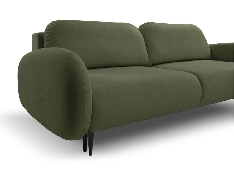 Kanapa z funkcją spania i pojemnikiem na pościel Alta Zielona