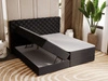 Łóżko kontynentalne z pojemnikiem na pościel 140x200 Bergamo czarne