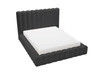 Łóżko tapicerowane z pojemnikiem i stelażem 140x200 cm Rotto Czarne