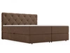 Łóżko kontynentalne z pojemnikiem na pościel 200x200 Napoli Brązowe