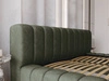 Łóżko tapicerowane z pojemnikiem na pościel i stelażem 140x200 Italia Zielone