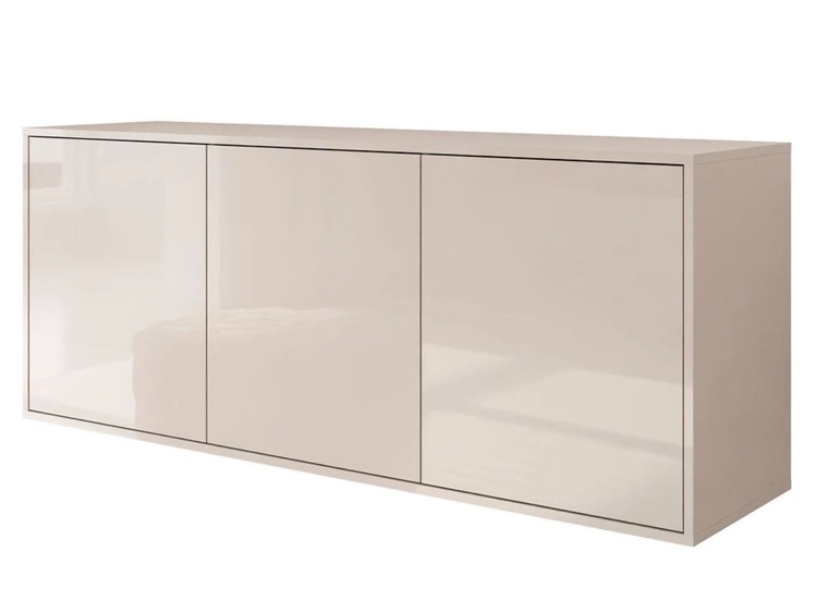 Trzydrzwiowa komoda 154 cm w stylu glamour wisząca Vivance kaszmir połysk