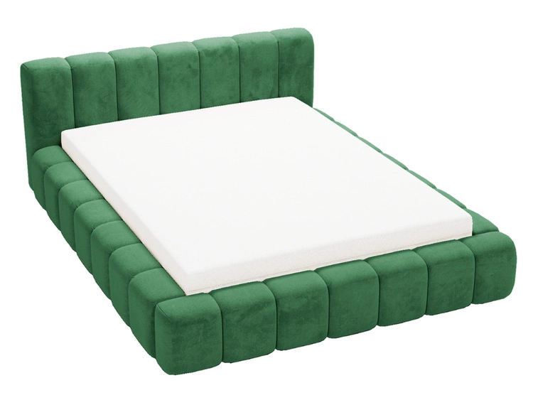 Łóżko tapicerowane z pojemnikiem na pościel 140x200 Ibiza Zielone