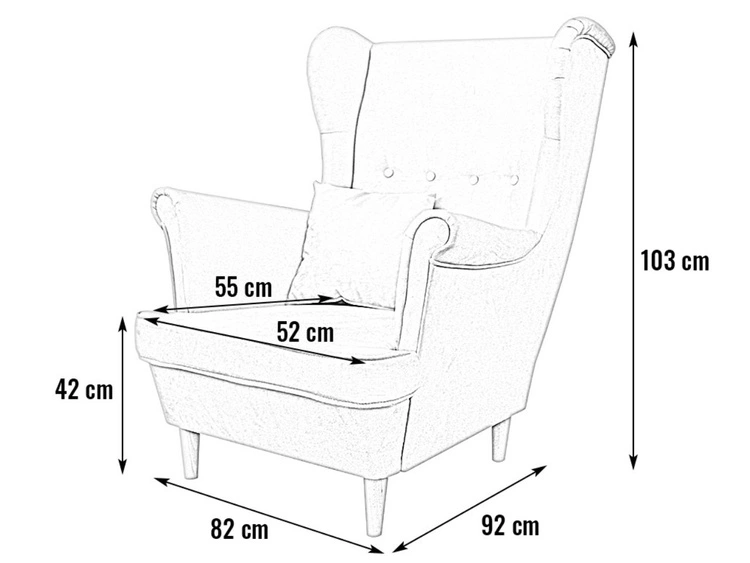 Fotel na nóżkach Oslo Zielony