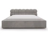 Łóżko tapicerowane z pojemnikiem i stelażem 120x200 Plaza Szare